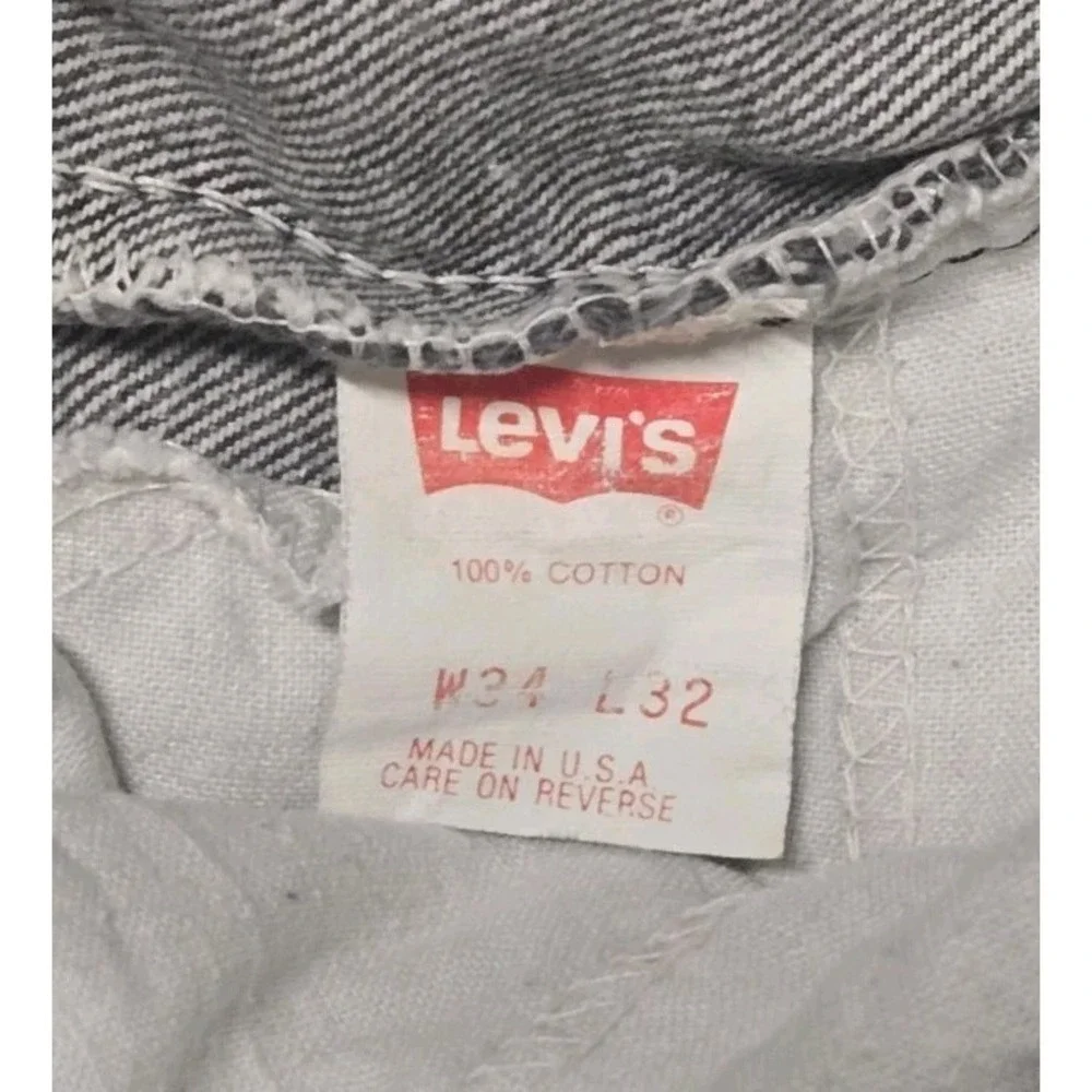 Vintage 80s Levis 550 Black Acid Wash Jeans Made USA Mens 31x29 (Tag 34) Tapered